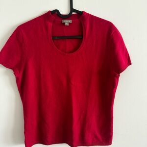 Ann Taylor Cashmere Pink Fitted Short Sleeve Tee